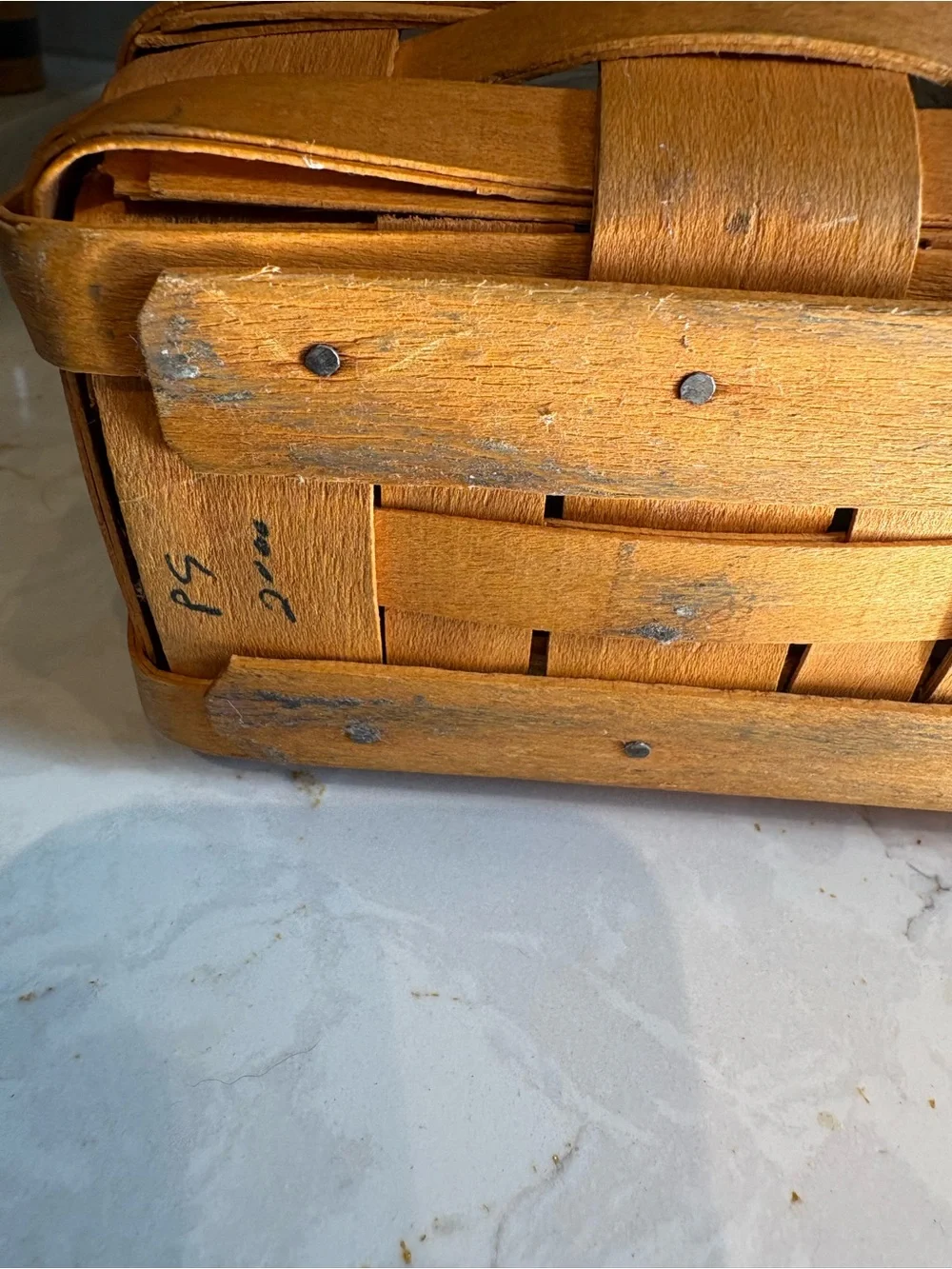 Longaberger Woven Bread Basket with Red Liner